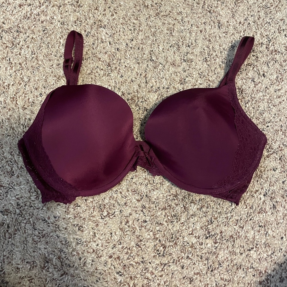 Burgundy Victoria Secret Dream Angels Push up Bra